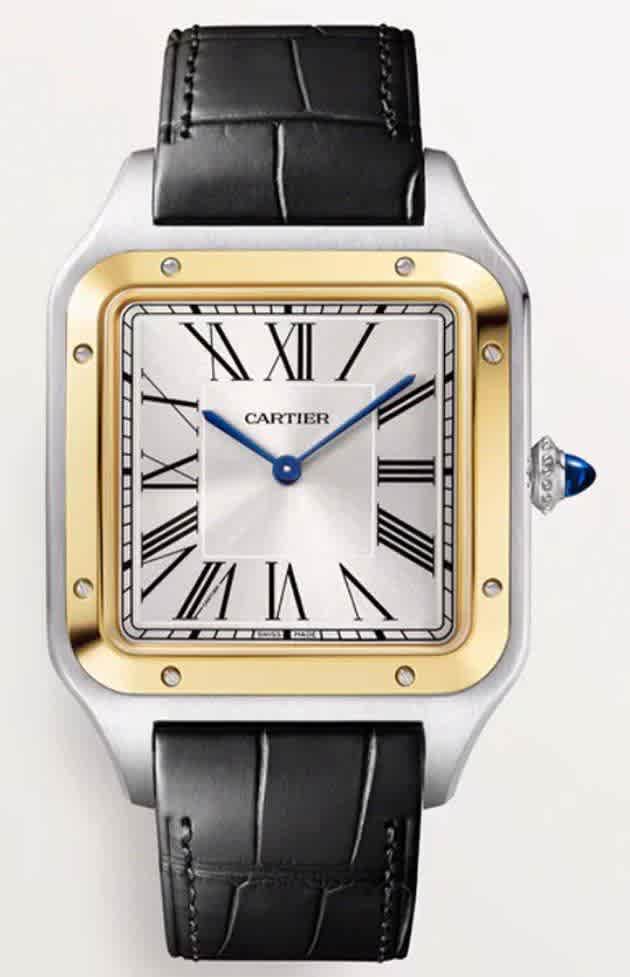 Cartier Santos-Dumont Two-Tone Silver Dial Model Watch W2SA0011