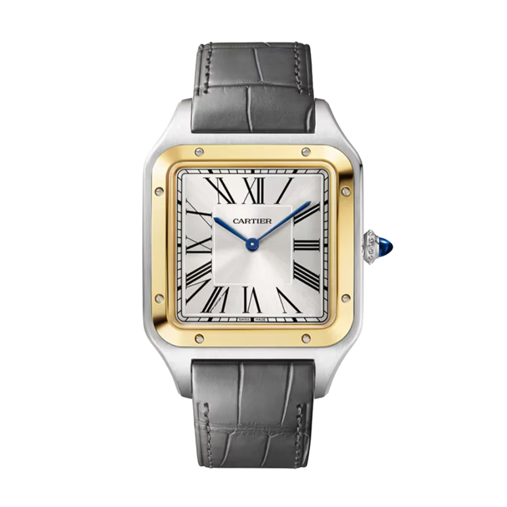 Cartier Santos-Dumont Two-Tone Silver Dial Model Watch W2SA0011