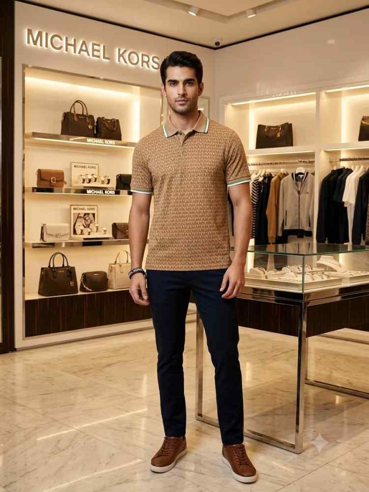 Michael Kors Brown Premium Quality T-shirt