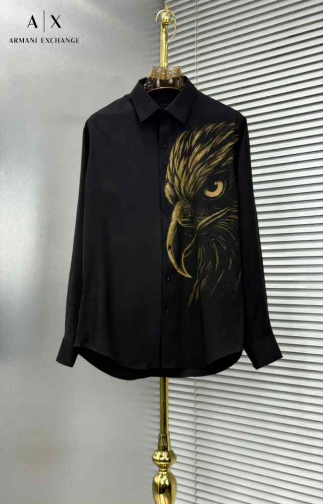 Armani Exchange Black Pemium Quality Cotton Shirt