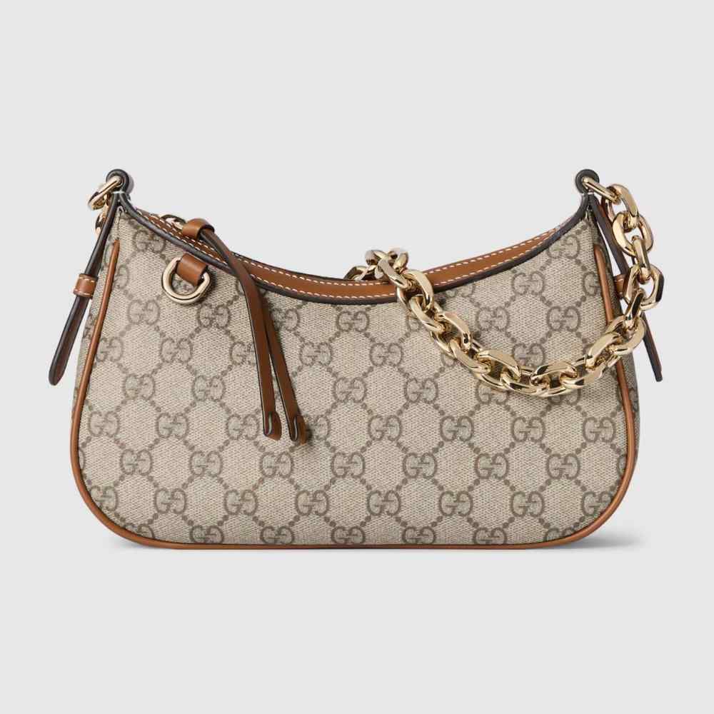 Gucci GG Supreme Brown Mini Shoulder Bag
