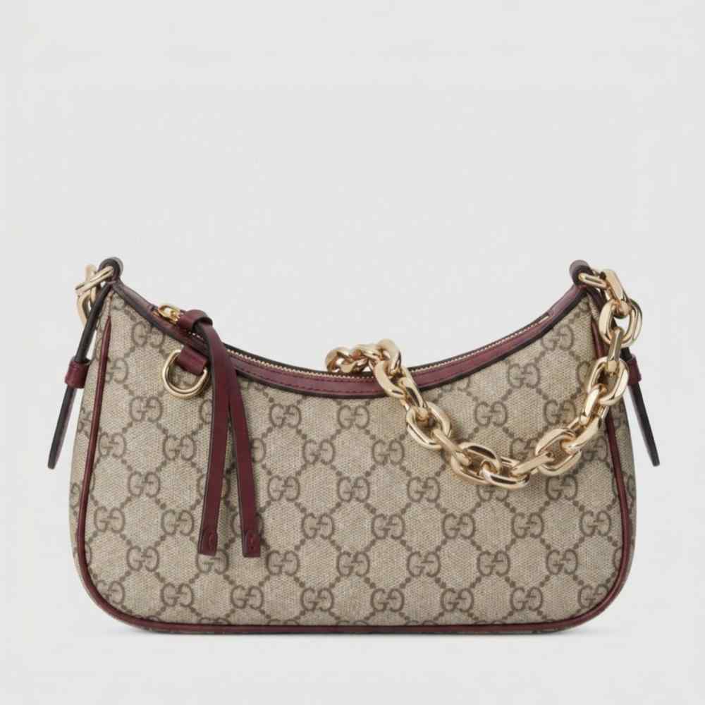 Gucci GG Supreme Wine Mini Shoulder Bag