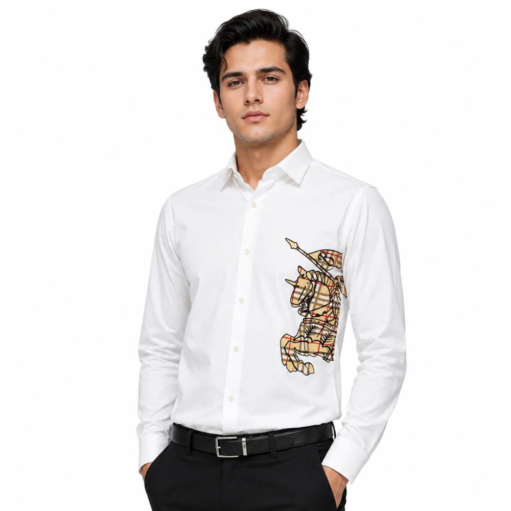 Burberry White Premium Quality Shirt