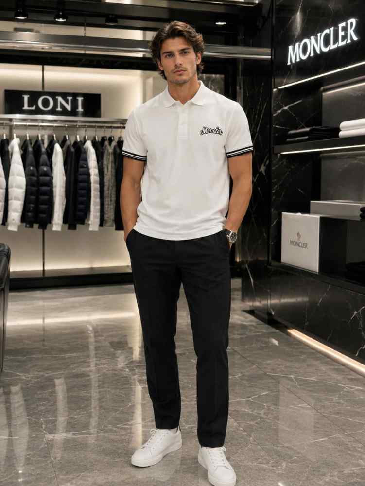 Moncler White Premium Quality T-shirt