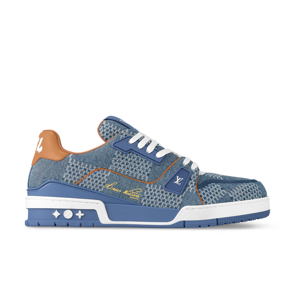 Louis Vuitton White & Blue Premium Quality Sneakers