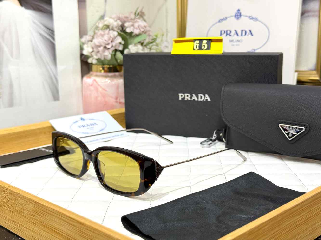 Prada Yellow Luxury Sunglasses