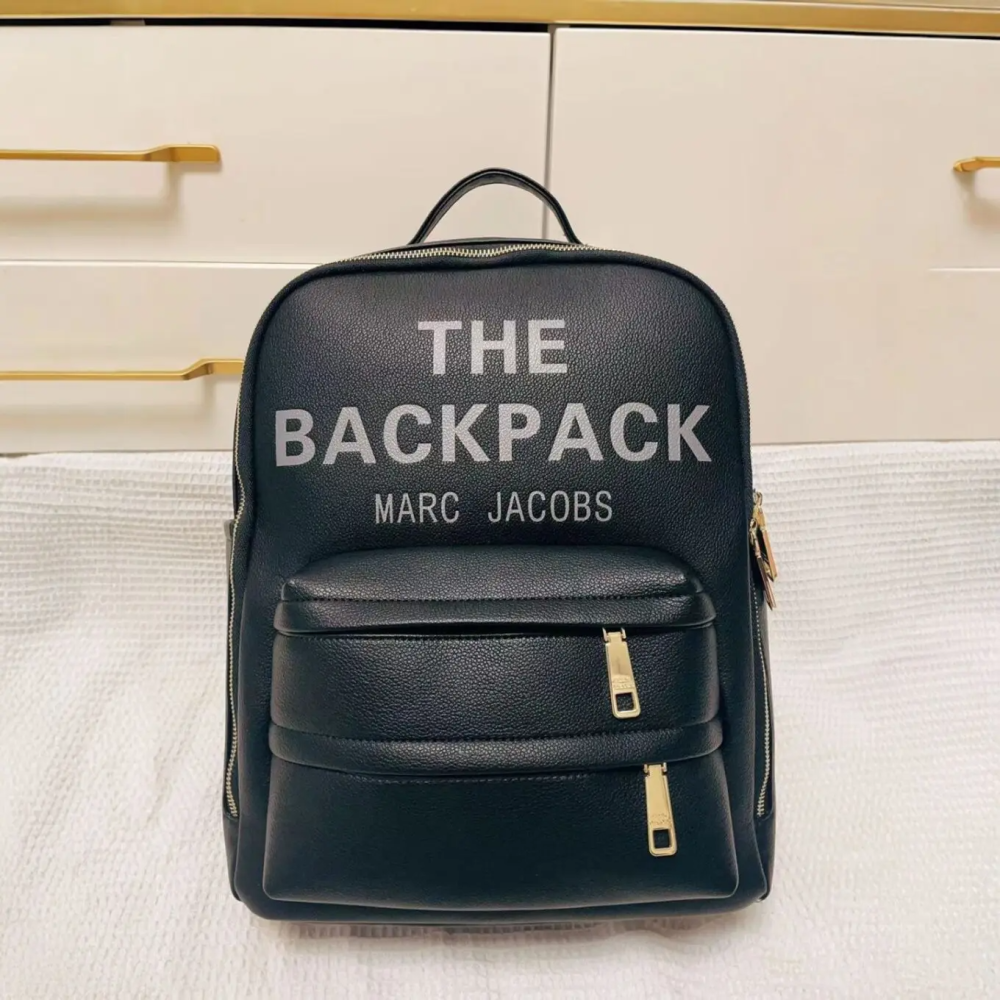 Marc Jacobs Black Leather Backpack