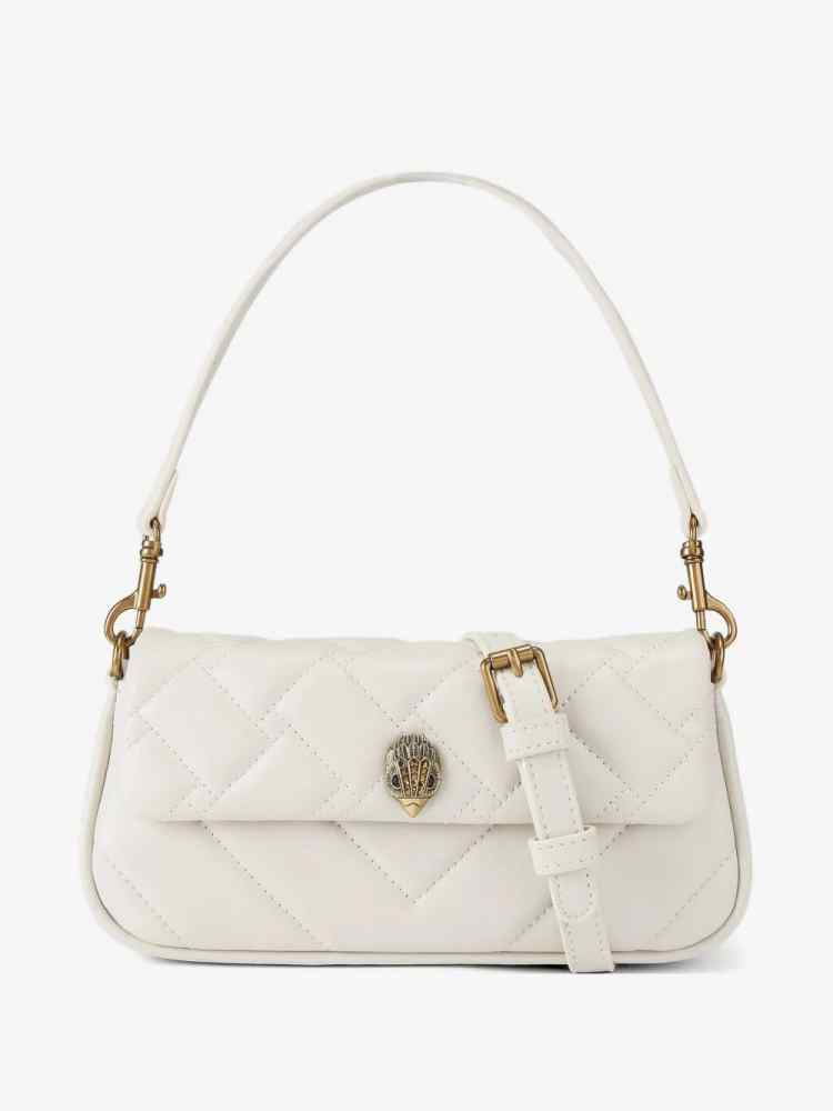 Kurt Geiger London Kensington White Leather Shoulder Bag