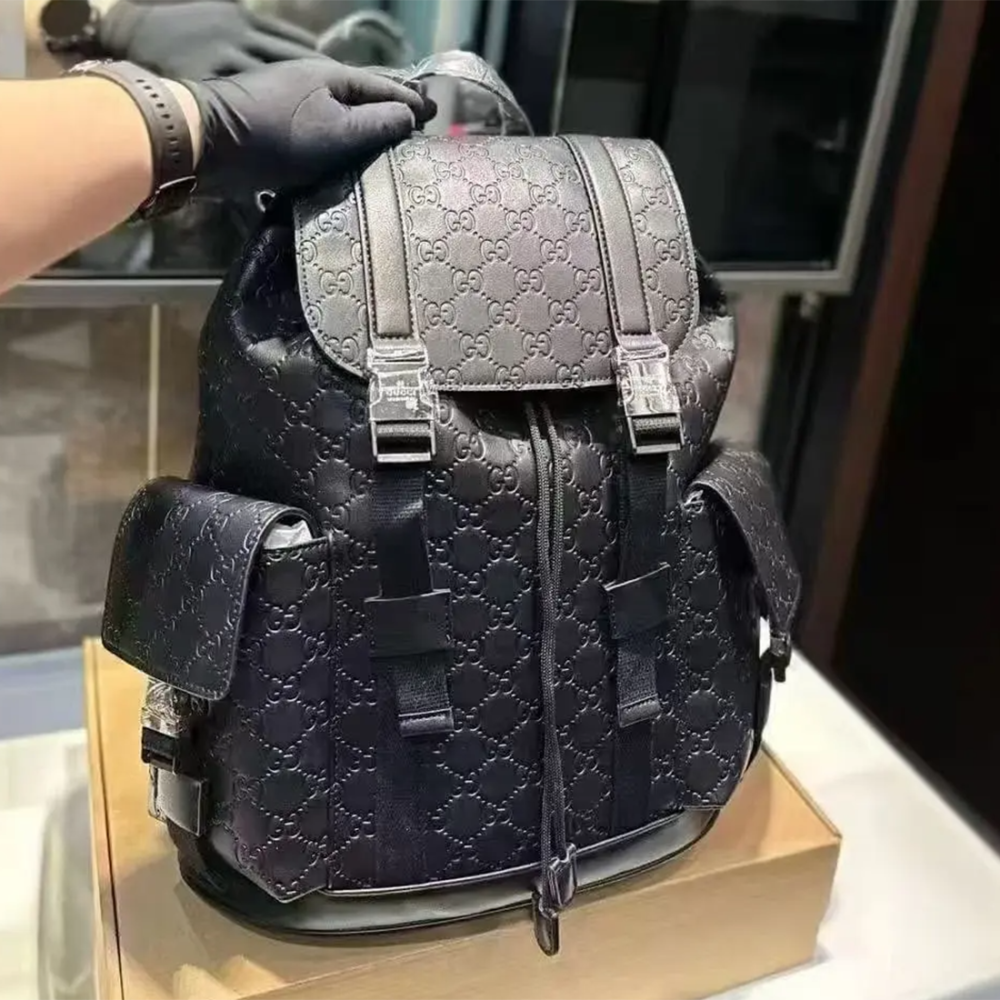 Gucci GG Embossed Leather Backpack
