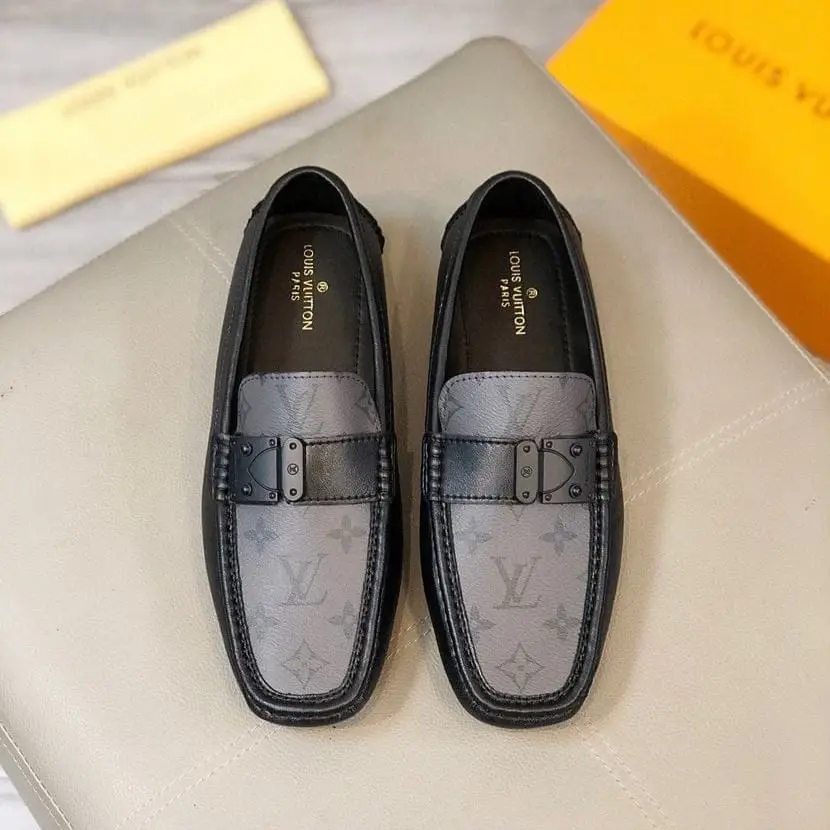 Louis Vuitton Monte Carlo Black & Grey Premium Quality Loafers