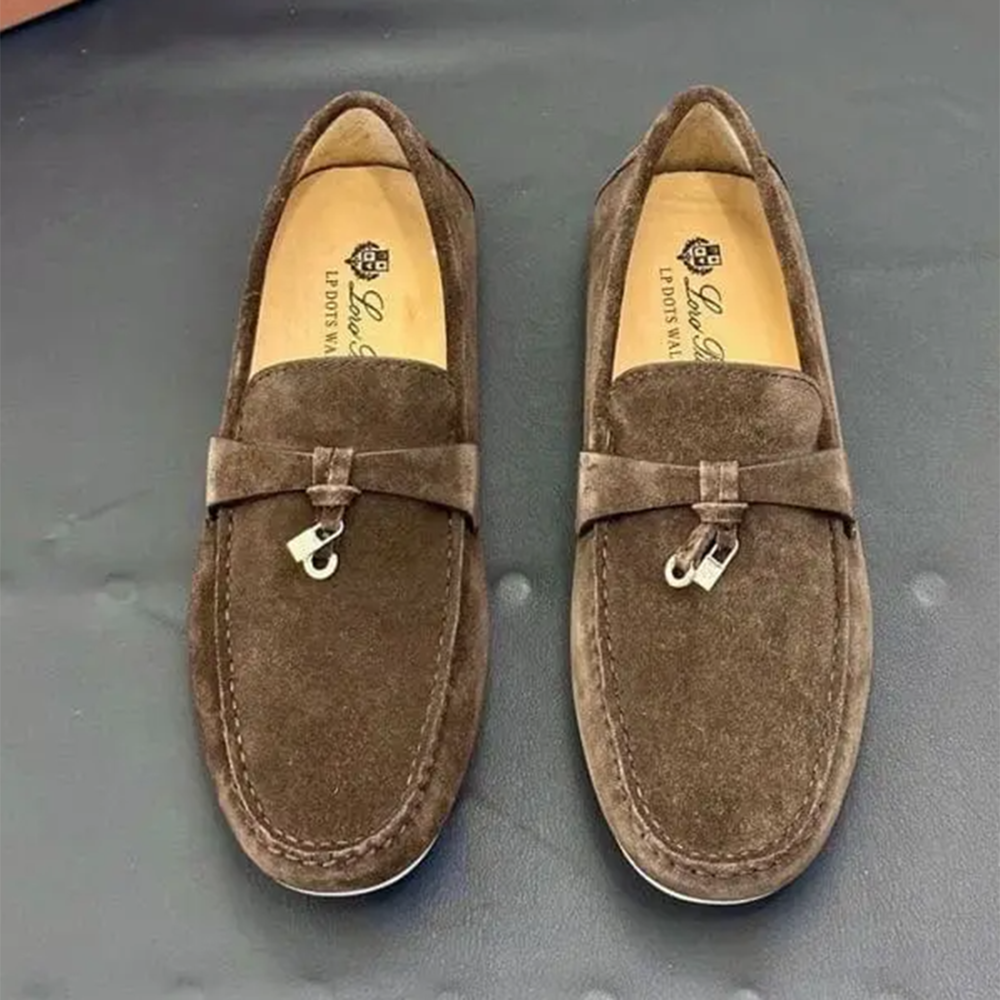 Loro Piana LP Dots Brown Walk Loafers