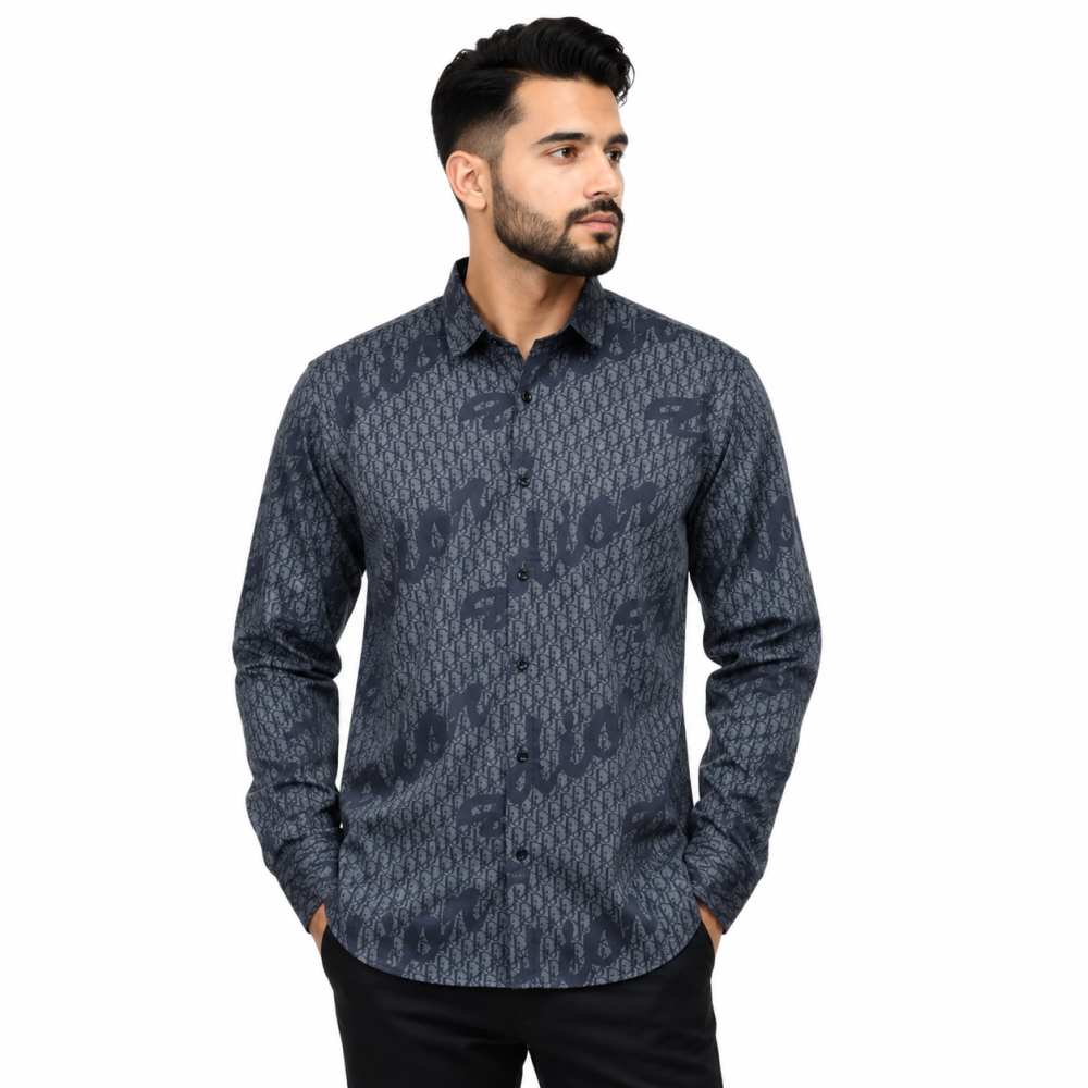 Dior Navy Blue Premium Quality Shirt