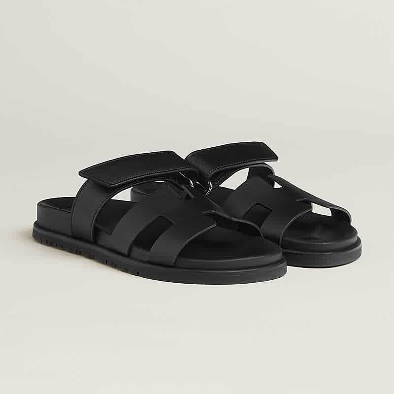 Hermes Black Premium Gabriel Flip-flop