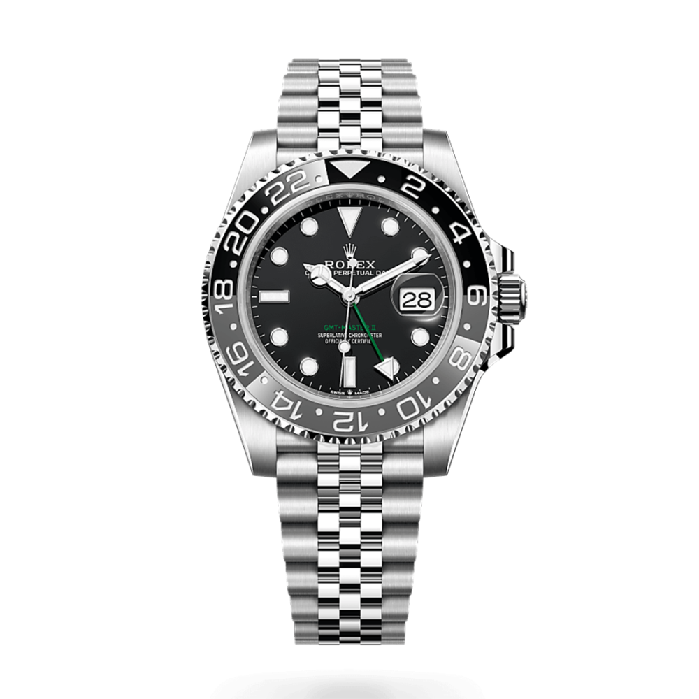 Rolex GMT-Master II Oyster, 40 mm, Oystersteel Black Dial Watch M126710GRNR-0003