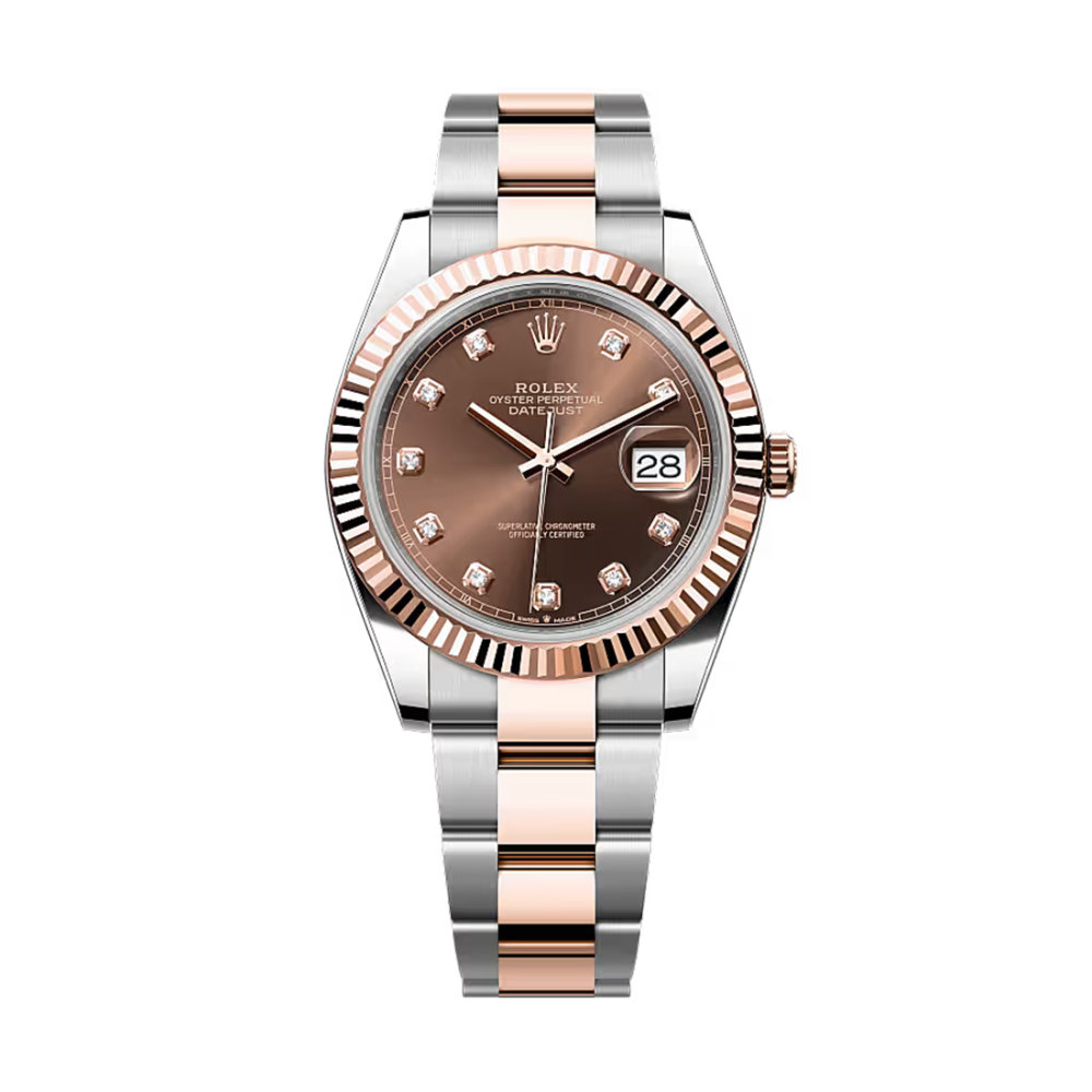 Rolex Datejust 41 Oyster, 41 mm, Oystersteel and Everose Gold Chocolate Dial Watch 126331