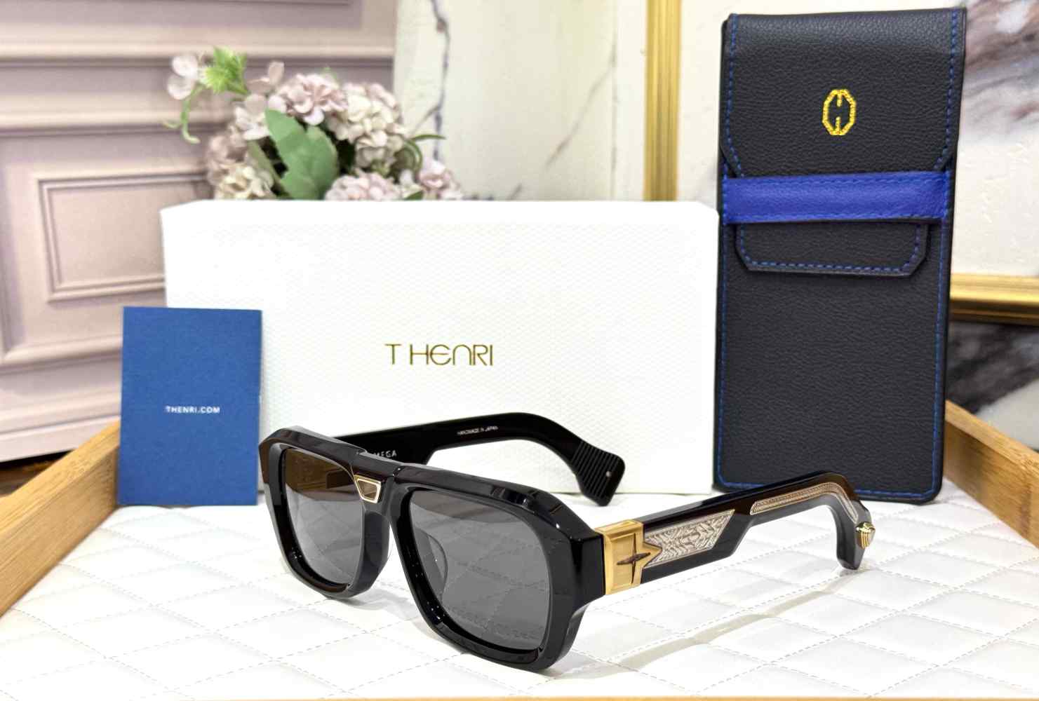 T Henri Black Luxury Sunglasses