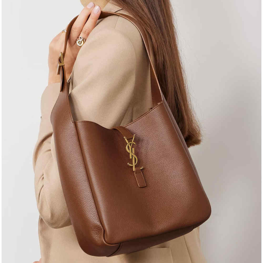 YSL Le 5 à 7 Brown Hobo Bag