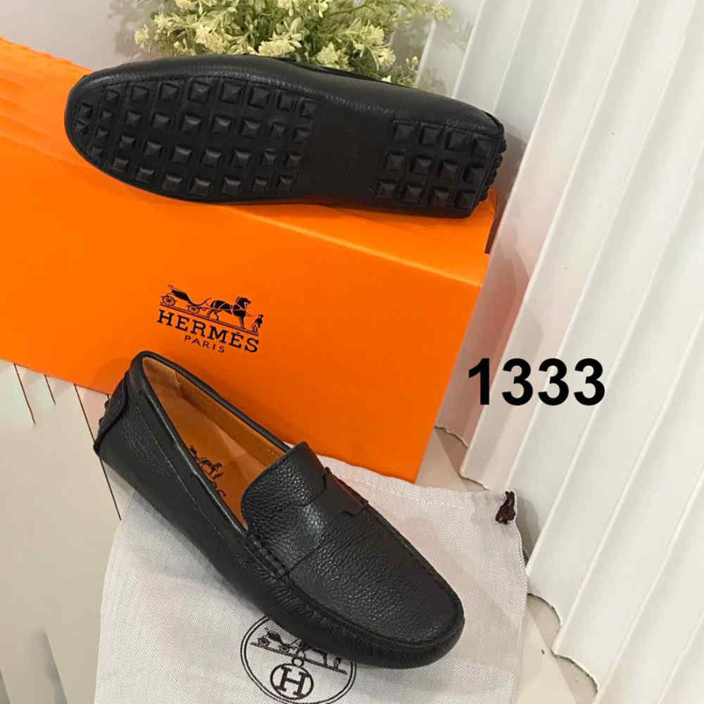 Hermes Black Premium Quality Loafers