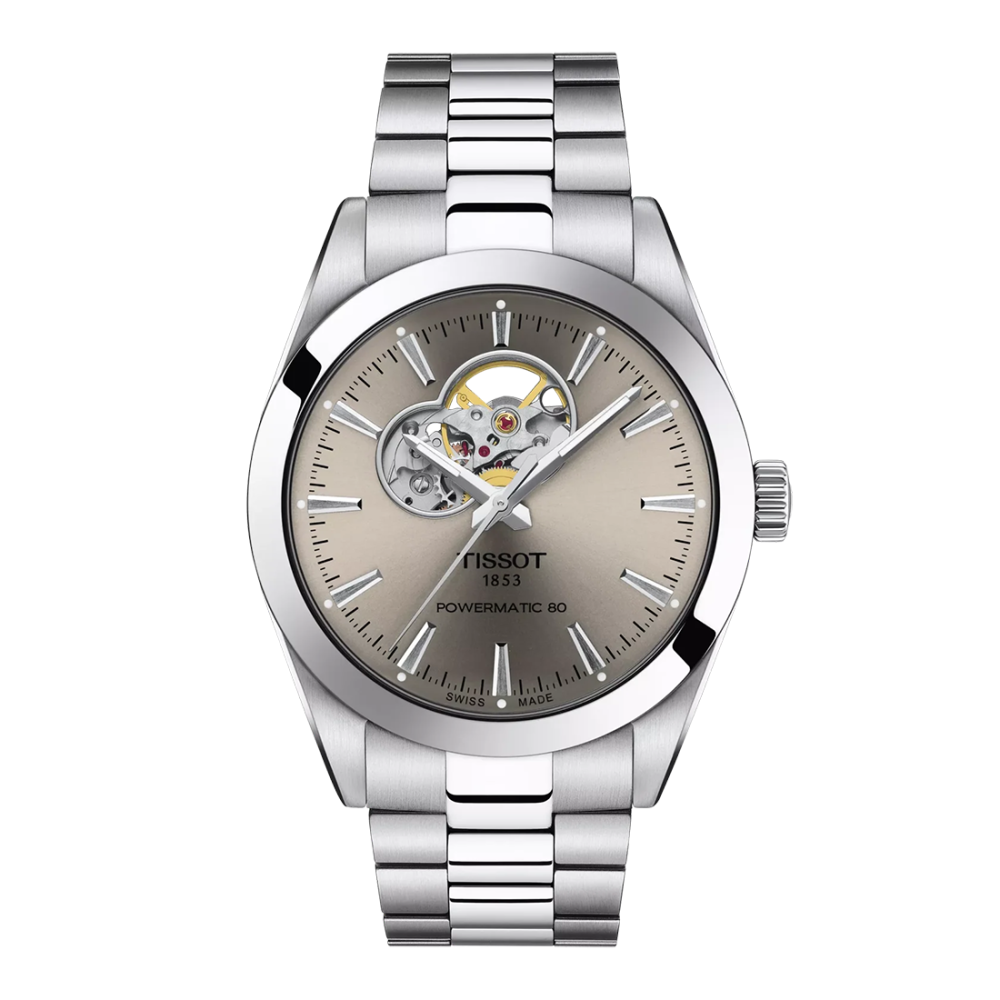 Tissot Gentleman Powermatic 80 Open Heart Men 40mm Watch T1274071108100
