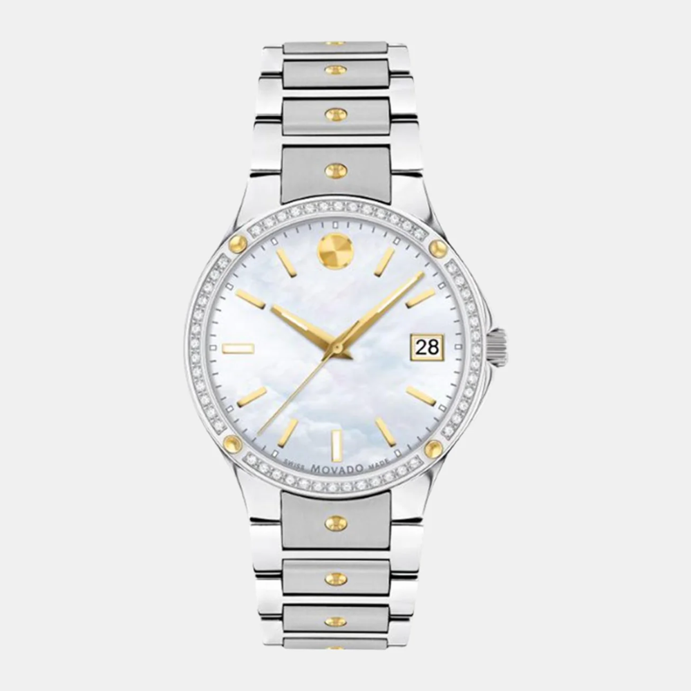 Movado SE Two-Tone Diamond and Mother-of-Pearl Women's Watch 0607517