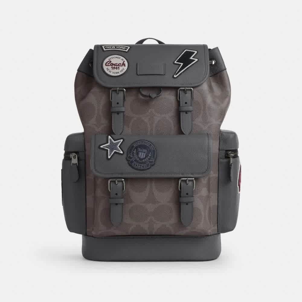 Coach Sprint Black Backpack in Signature Canvas