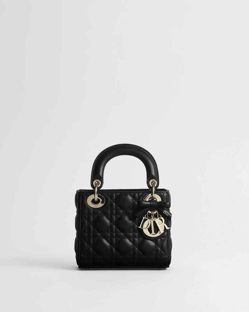 Lady Dior Signature Black Handbag