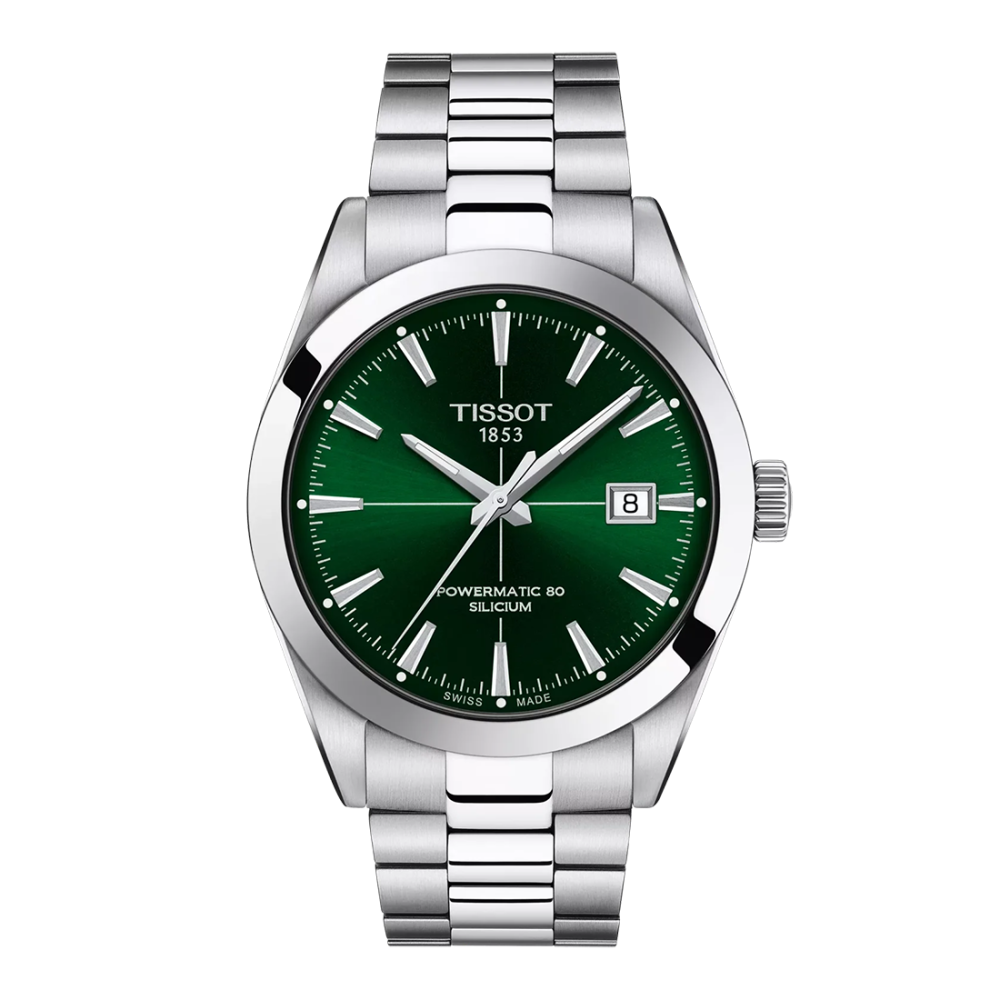 Tissot Gentleman Powermatic 80 Silicium 40mm Green Dial Steel Men's Watch T127.407.11.091.01