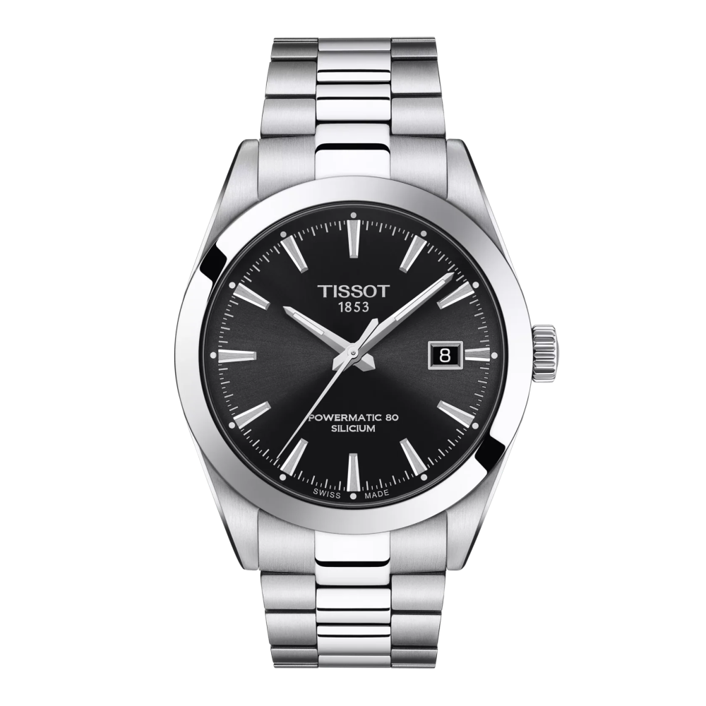 Tissot Gentleman Powermatic 80 Silicium 40mm Black Dial Steel Men's Watch T127.407.11.051.00