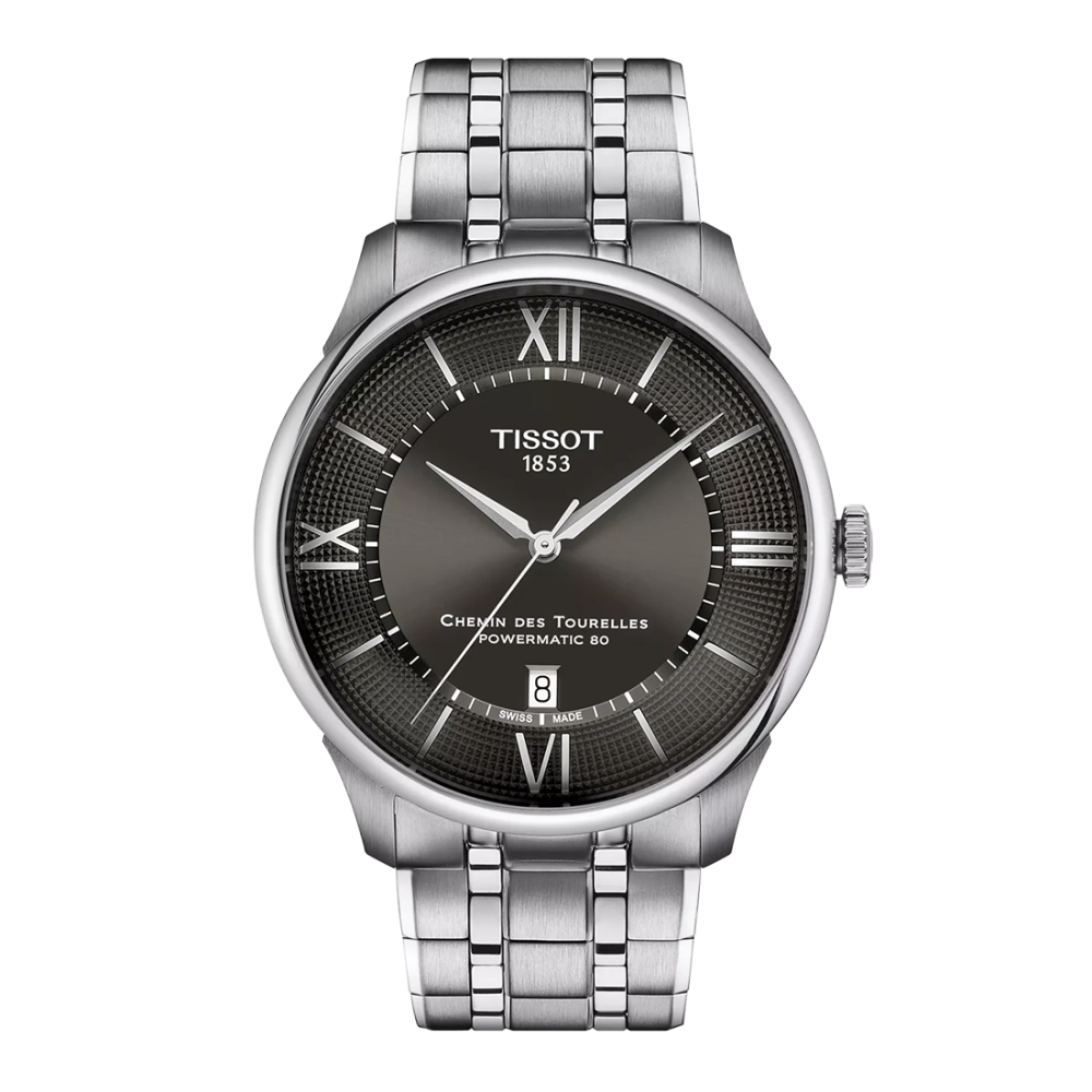 Tissot Chemin Des Tourelles 42mm Powermatic 80 Anthracite Grey Dial Men's Watch T139.407.11.068.00