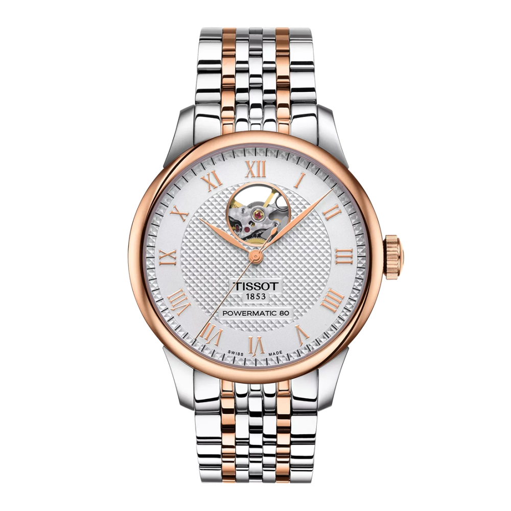 Tissot Le Locle Powermatic 80 Open Heart Two-Tone Watch T0064072203302