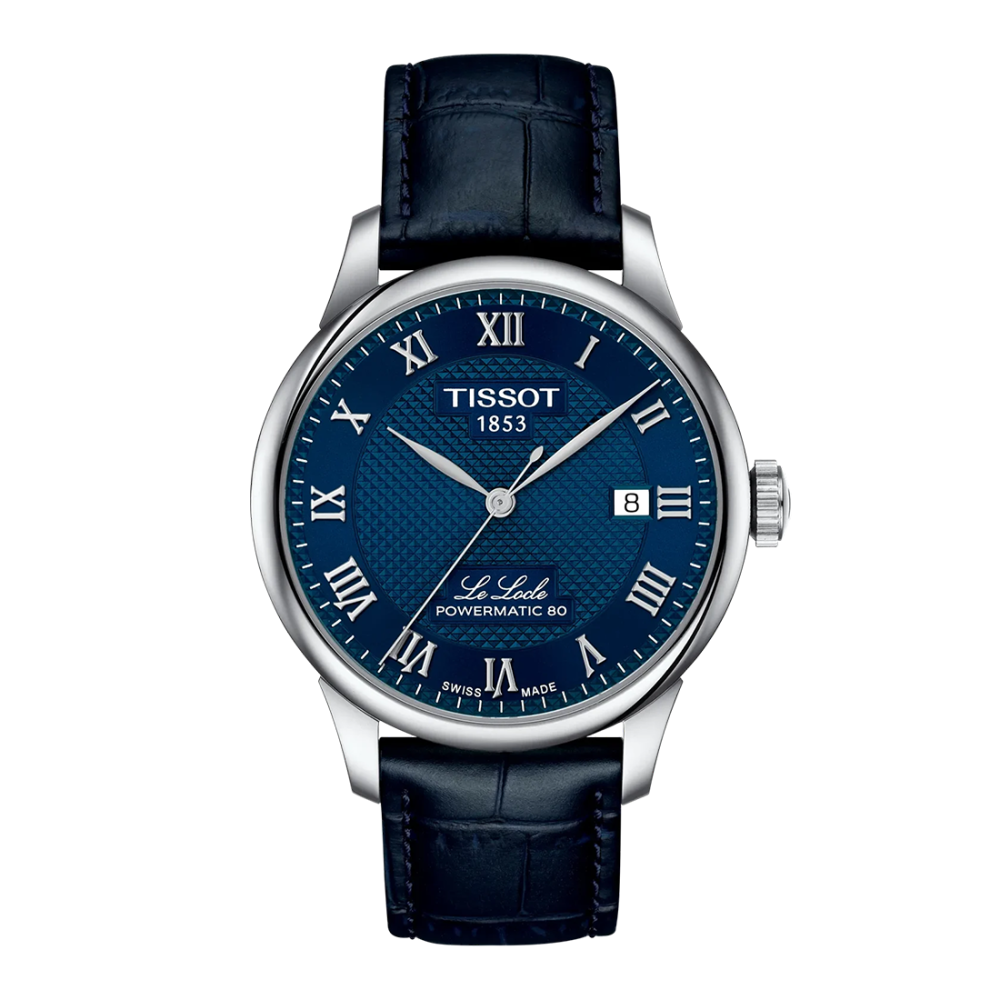 Tissot Le Locle Powermatic 80 Blue Dial Leather Strap Watch T006.407.16.043.00