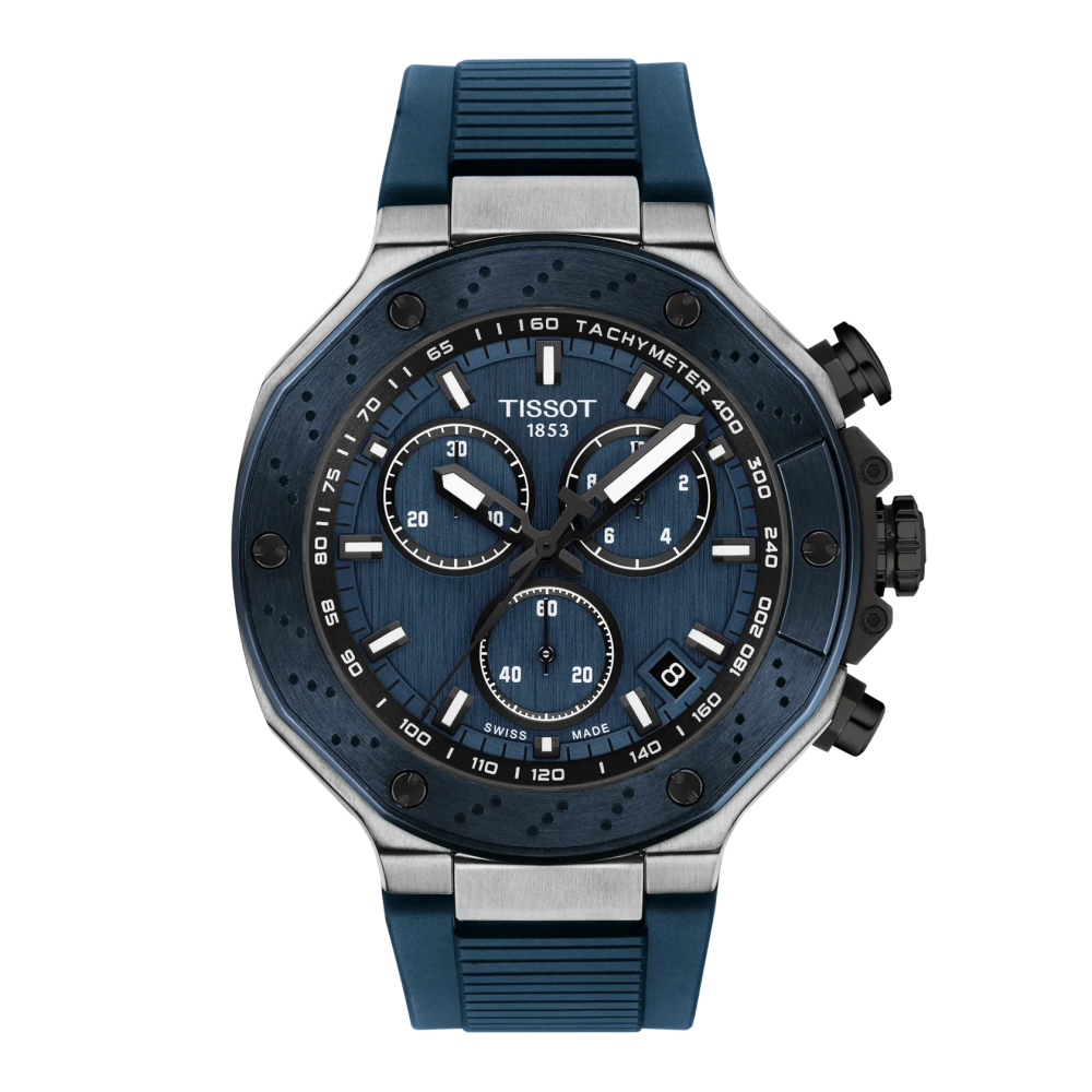 Tissot T-Race Quartz Chronograph Dark Blue Dial Watch T141.417.27.041.00