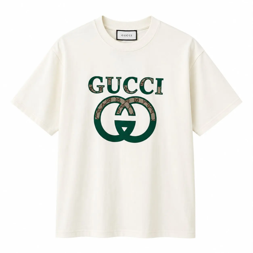 Gucci Interlocking G Graphic White T-Shirt