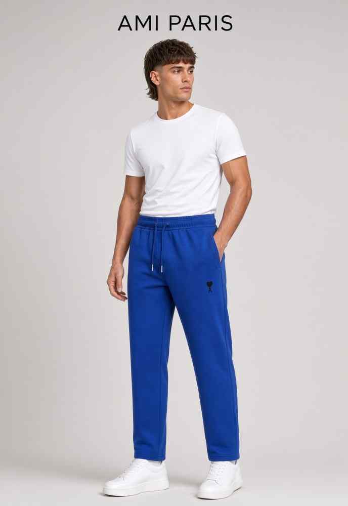 Ami Paris Blue Premium Quality Warm Track Pant