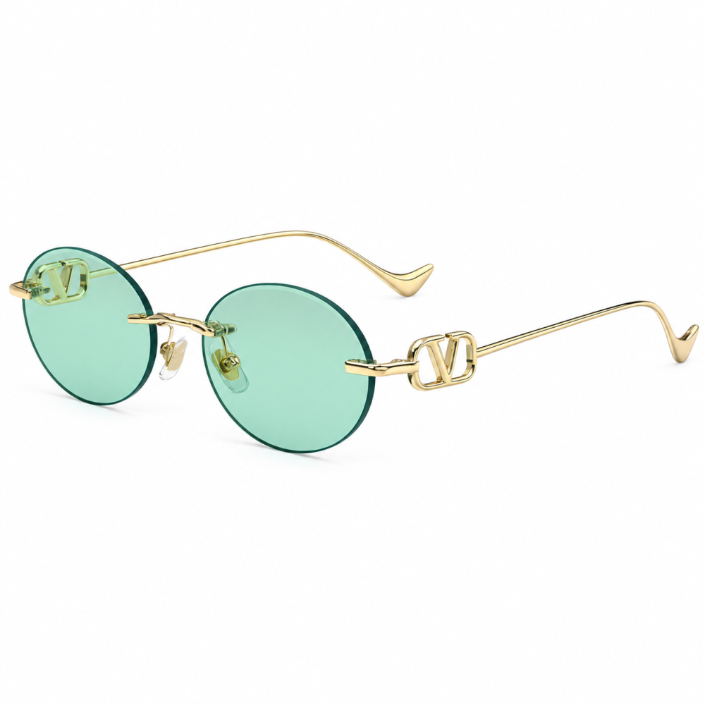 Valentino Garavani VLogo Signature Rimless Oval Sunglasses VA2049