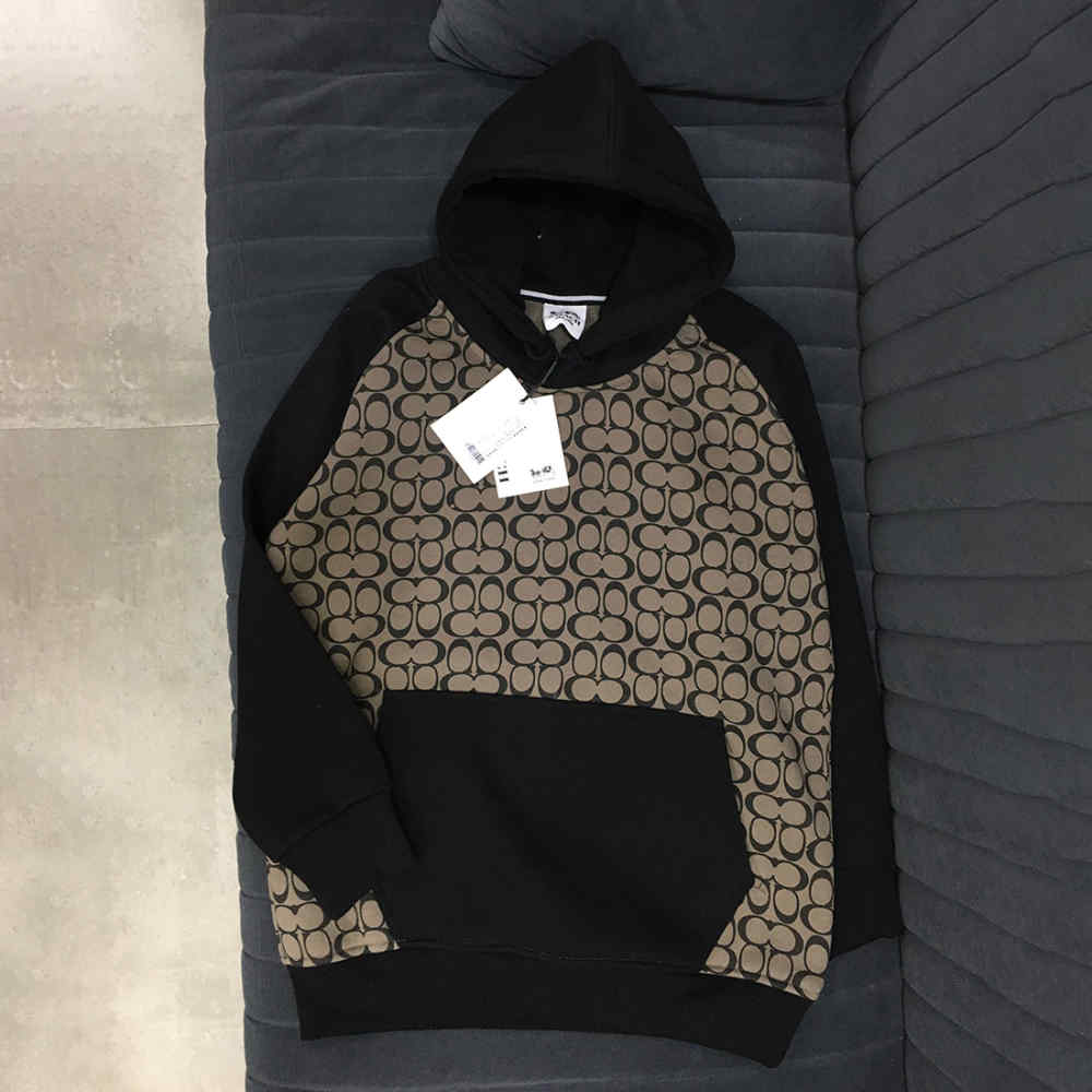 Coach Signature Black & Beige Premium Hoodie