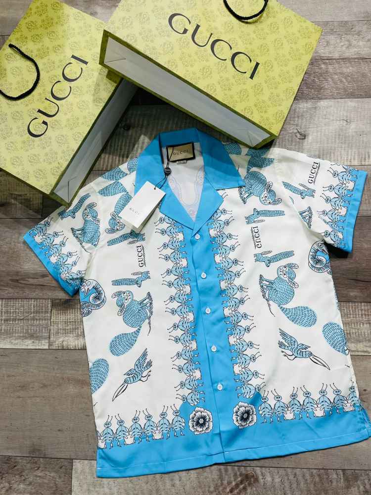 Gucci Sky Blue Premium Quality Shirt-6