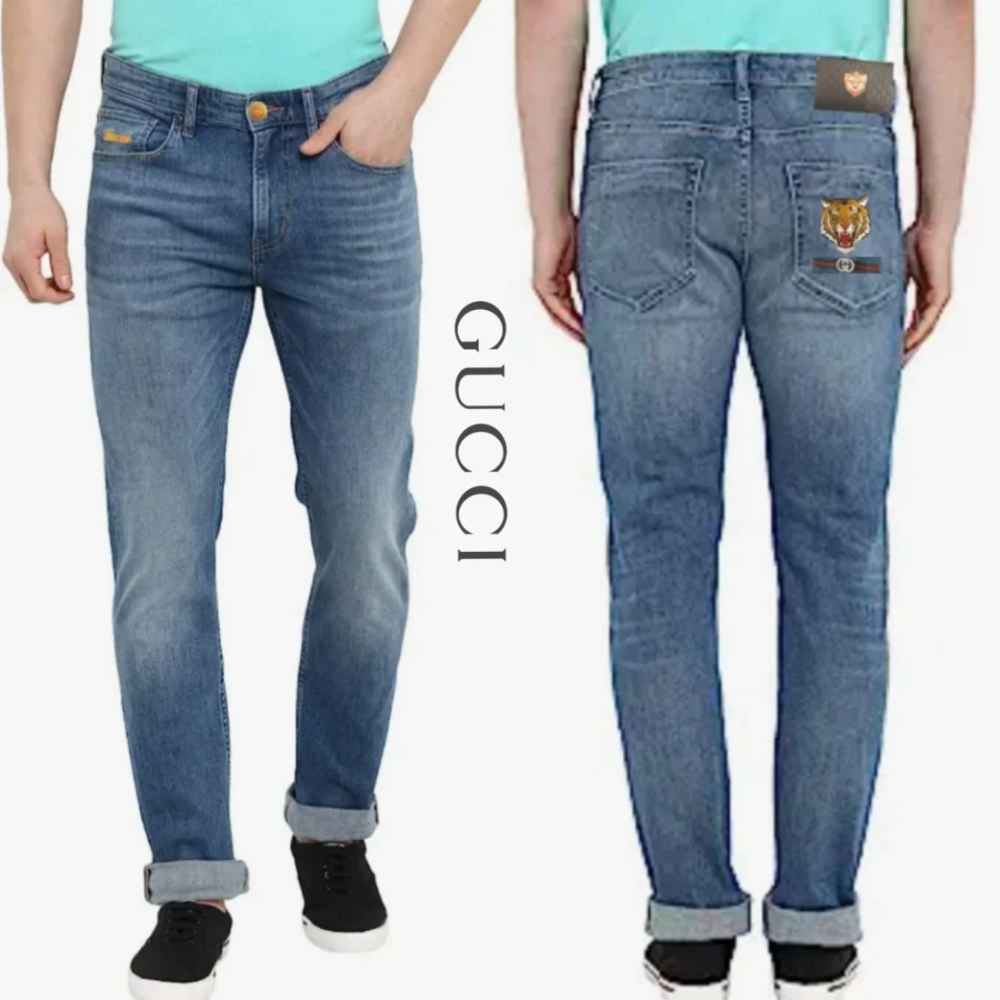 Gucci Dark Blue Premium Quality Jeans-thumb-1