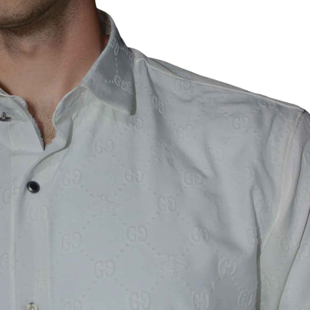 Gucci White Premium Quality Designer Shirt-4