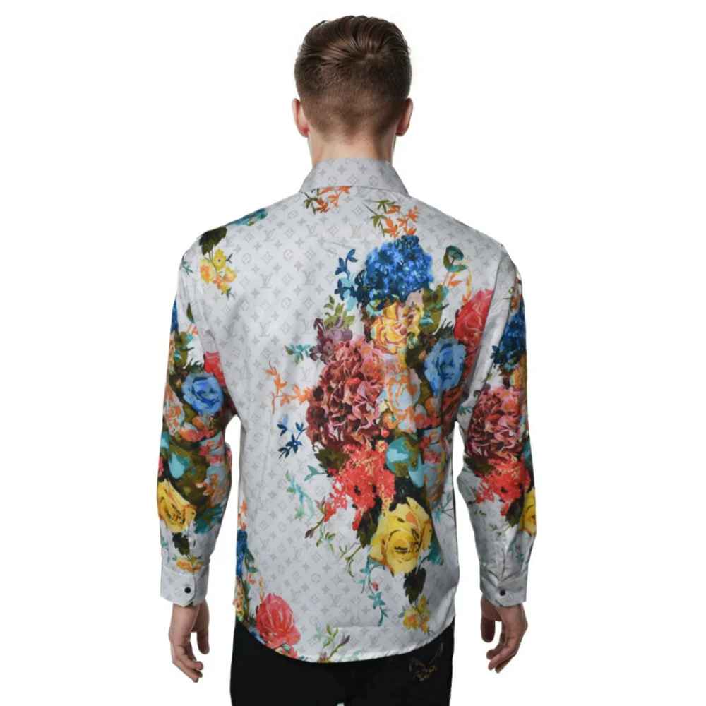 Louis Vuitton Flower Pattern Premium Quality Shirt-1