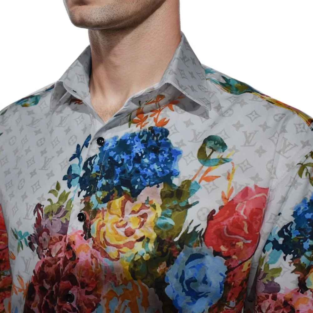 Louis Vuitton Flower Pattern Premium Quality Shirt-2