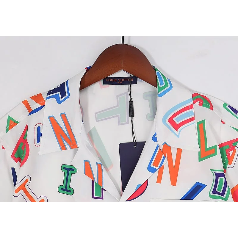 Louis Vuitton Printed Premium Quality Short Sleeve Shirt-thumb-7