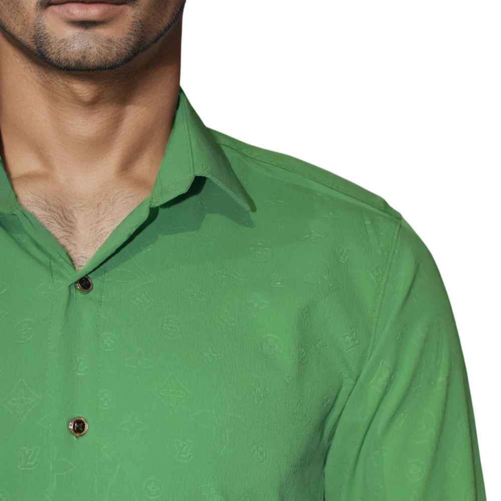 Louis Vuitton Lime Green Premium Quality Shirt-thumb-5