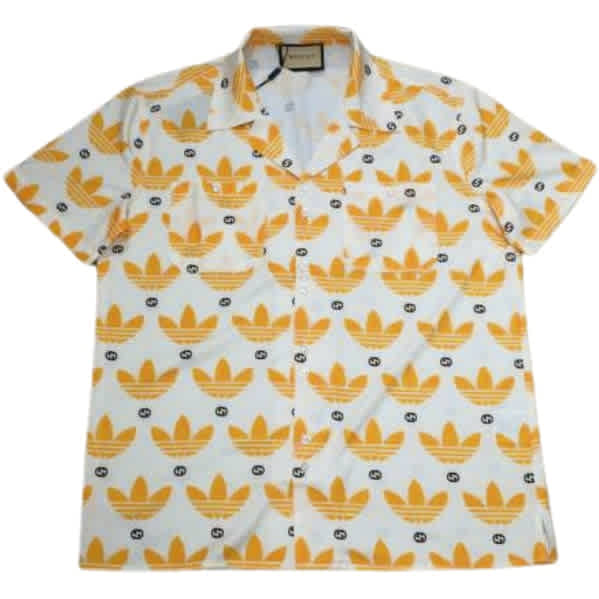 Gucci X Adidas White & Yellow Shirt-5