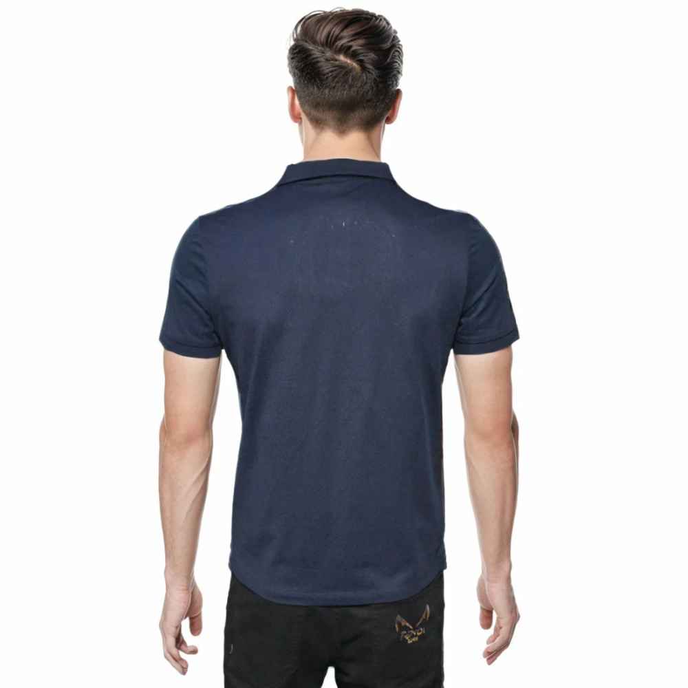 Louis Vuitton Embroidery Logo Navy Blue Premium T-shirt-thumb-1