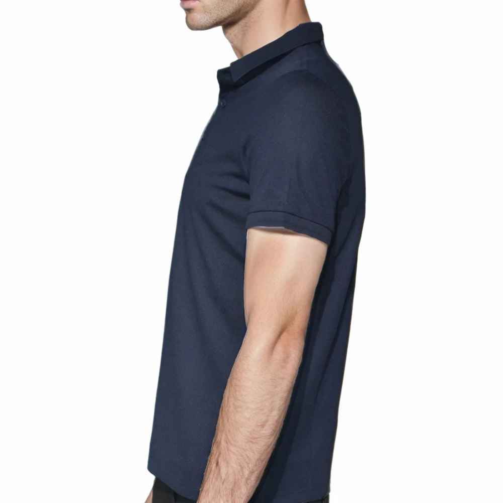 Louis Vuitton Embroidery Logo Navy Blue Premium T-shirt-thumb-3