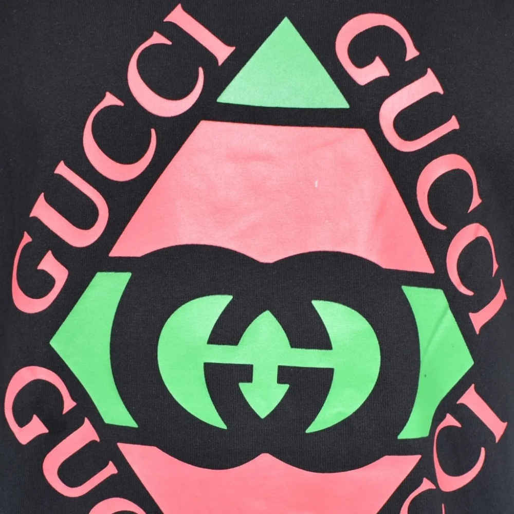Gucci logo Print Black Premium Quality T-shirt-thumb-1