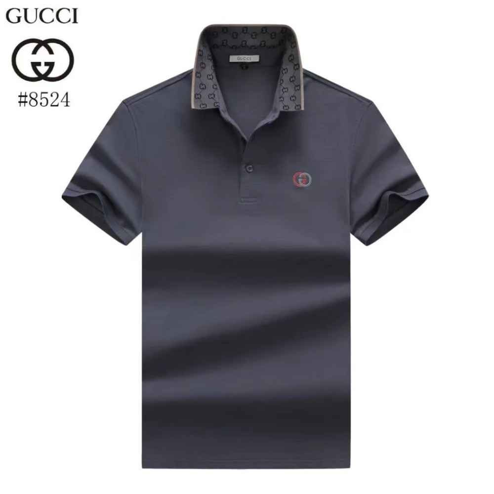 Gucci Grey Premium Quality Luxury Polo T-shirt-thumb-0