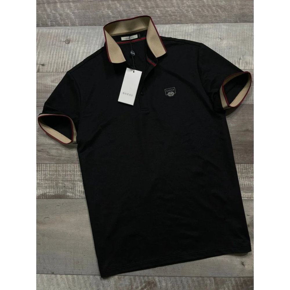 Gucci Black premium Quality Polo Tees-thumb-0