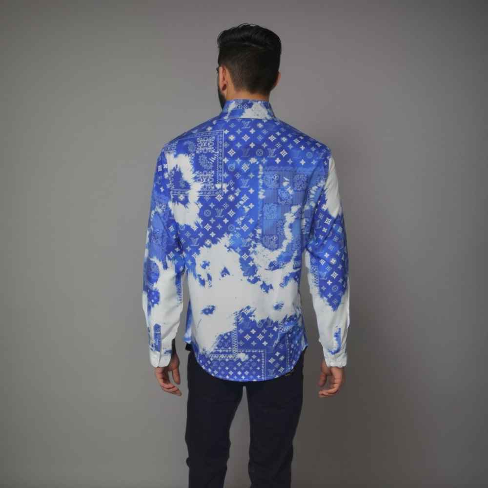 Louis Vuitton Sky Blue Premium Quality Shirt-thumb-1
